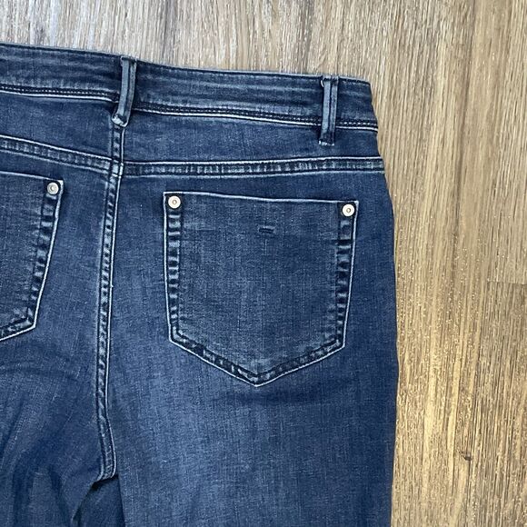 J Jill Jeans Womens Size 8 Blue Authentic Fit Slim Ankle Distressed Preppy - Picture 6 of 8